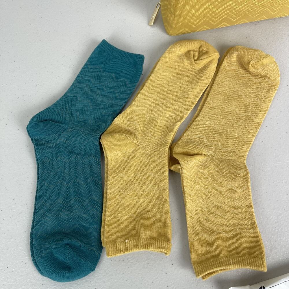 Delta One Rio Radiance Yellow Missoni Amenity Kit Bag Socks NEW 2026 Summer - Picture 5 of 16